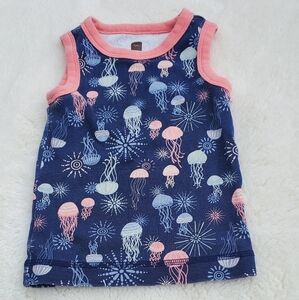 Navy and Pink Jellyfish Kids Tank Top Size 2T